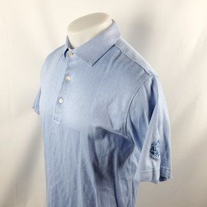 Peter Millar Mens Golf Polo Shirt Sz Medium Blue